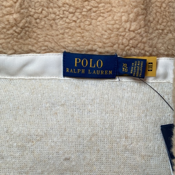 Polo Ralph Lauren Patchwork Leather-Trim Fleece Zip Jacket NWT - Picture 3 of 10